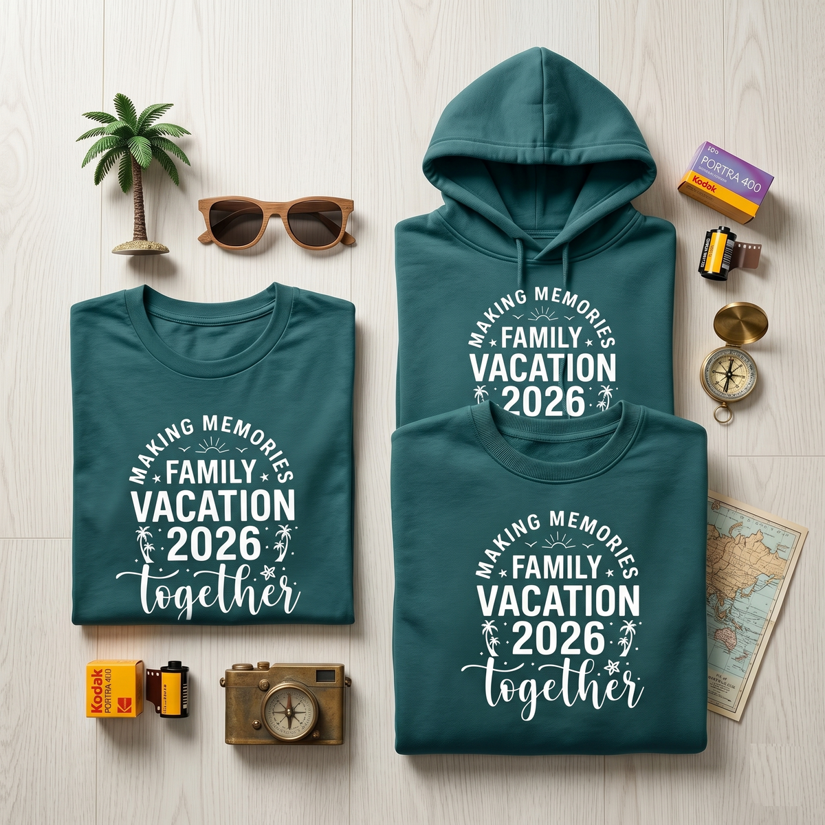 Making Memories Together Family Vacation 2026 Shirt, Custom Matching Family Trip Hoodies, Personalized Family Reunion Sweatshirts