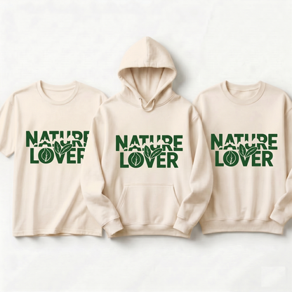 Custom Nature Lover Shirt, Personalized Hiking Hoodie, Matching Outdoor Adventure Sweatshirt, Eco Friendly Gift, Botanical Leaf Tee