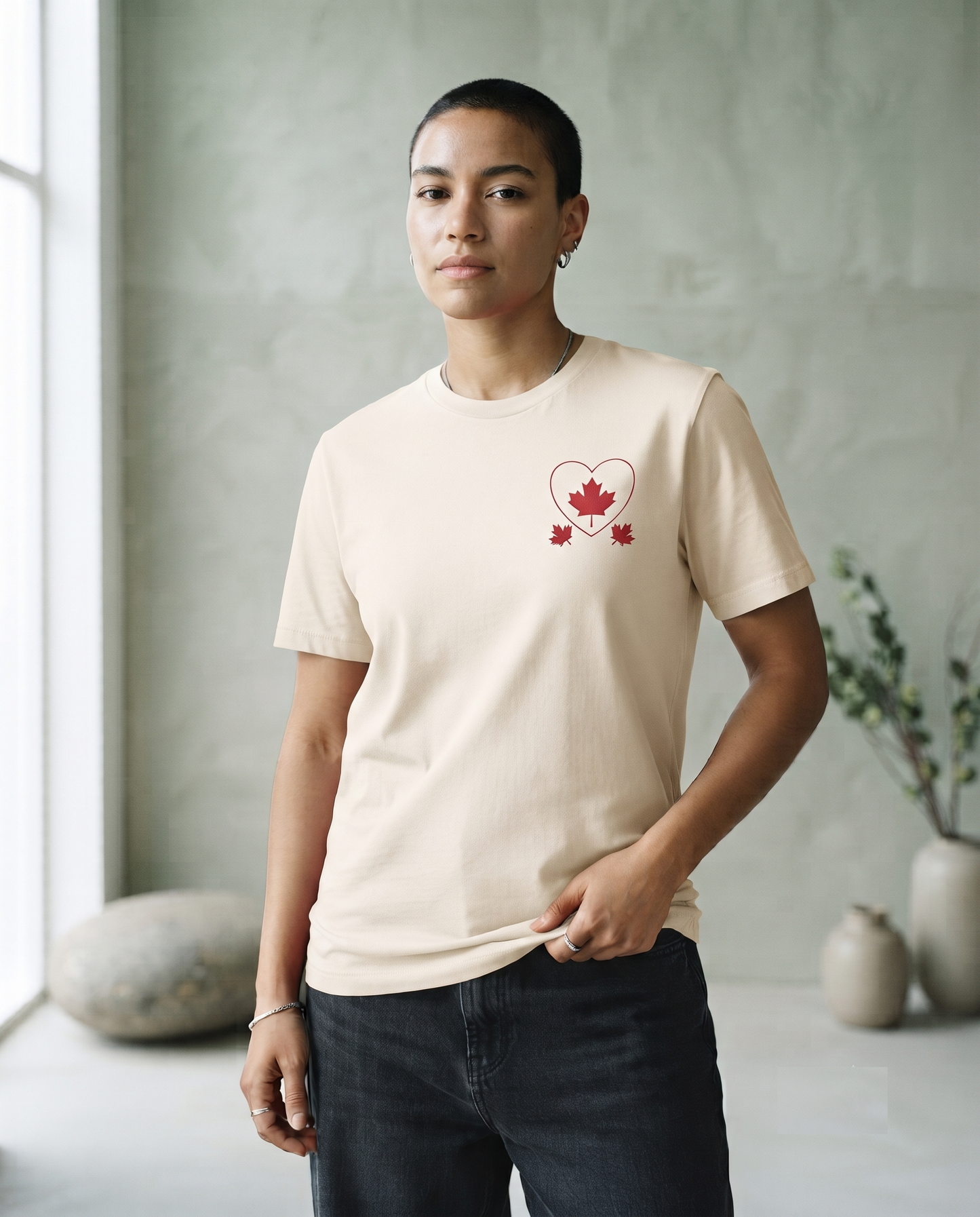Custom Canada Heart Shirt, Minimalist Maple Leaf Apparel, Personalized Hoodie Sweatshirt