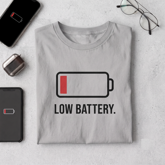 Low Battery Shirt, Funny Introvert Sweatshirt, Tired Mom Hoodie, Personalized Gamer Gift, Custom Text Tee, Funny Sleepy Shirt