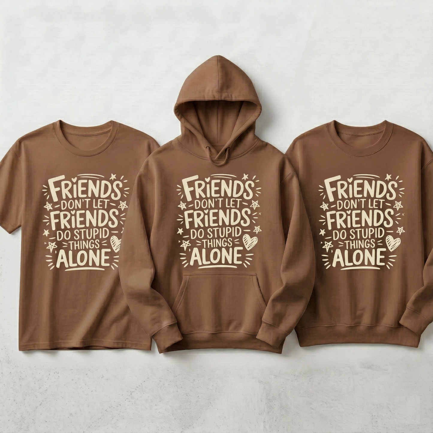 Custom Best Friend Shirt, Friends Don't Let Friends Do Stupid Things Alone Tee, Personalized Bestseller Friendship Gift, Funny Bestie shirt