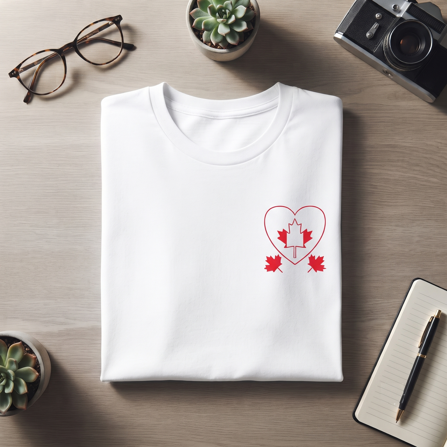 Custom Canada Heart Shirt, Minimalist Maple Leaf Apparel, Personalized Hoodie Sweatshirt