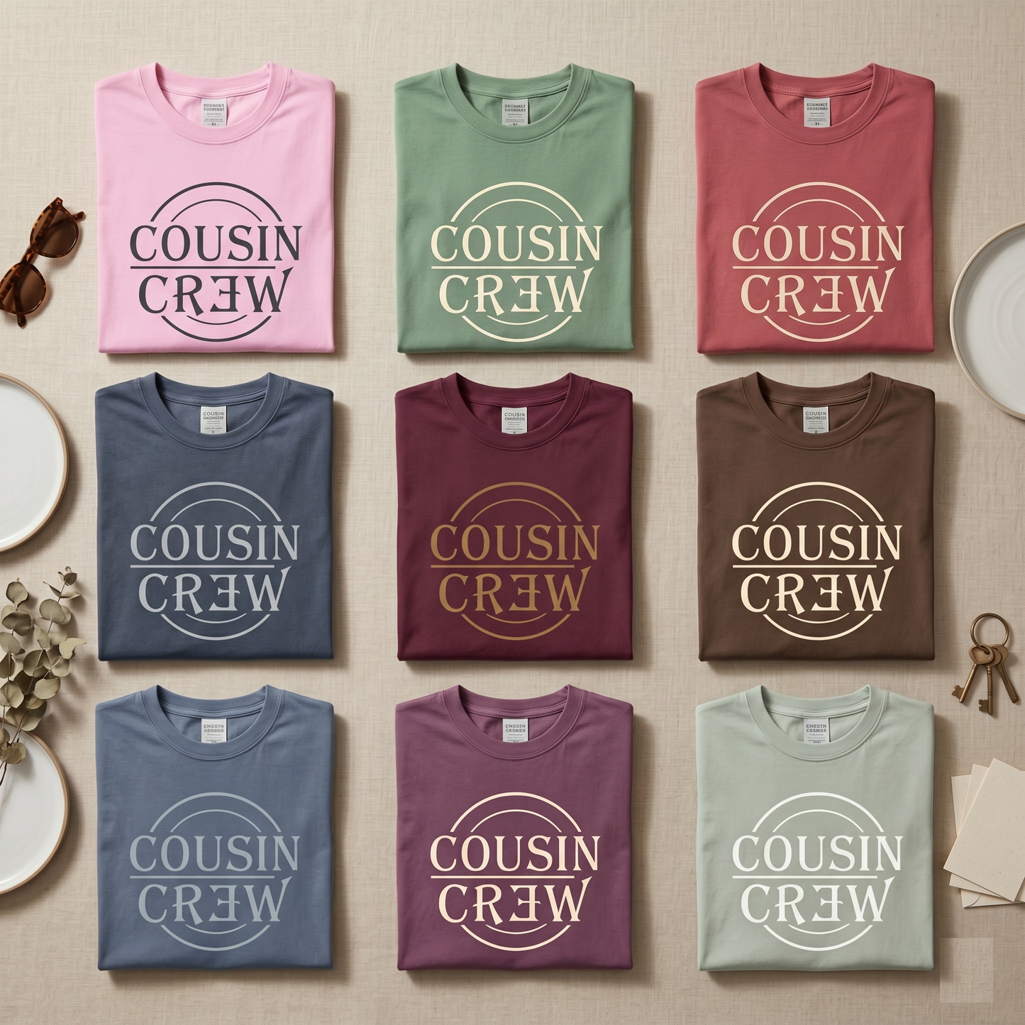 Custom Cousin Crew Shirt, Minimalist Matching Family Hoodie, Personalized Family Vacation Sweatshirt, Collegiate Cousin Trip Outfits