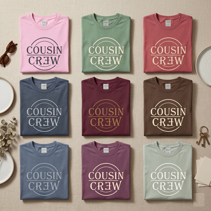 Custom Cousin Crew Shirt, Minimalist Matching Family Hoodie, Personalized Family Vacation Sweatshirt, Collegiate Cousin Trip Outfits