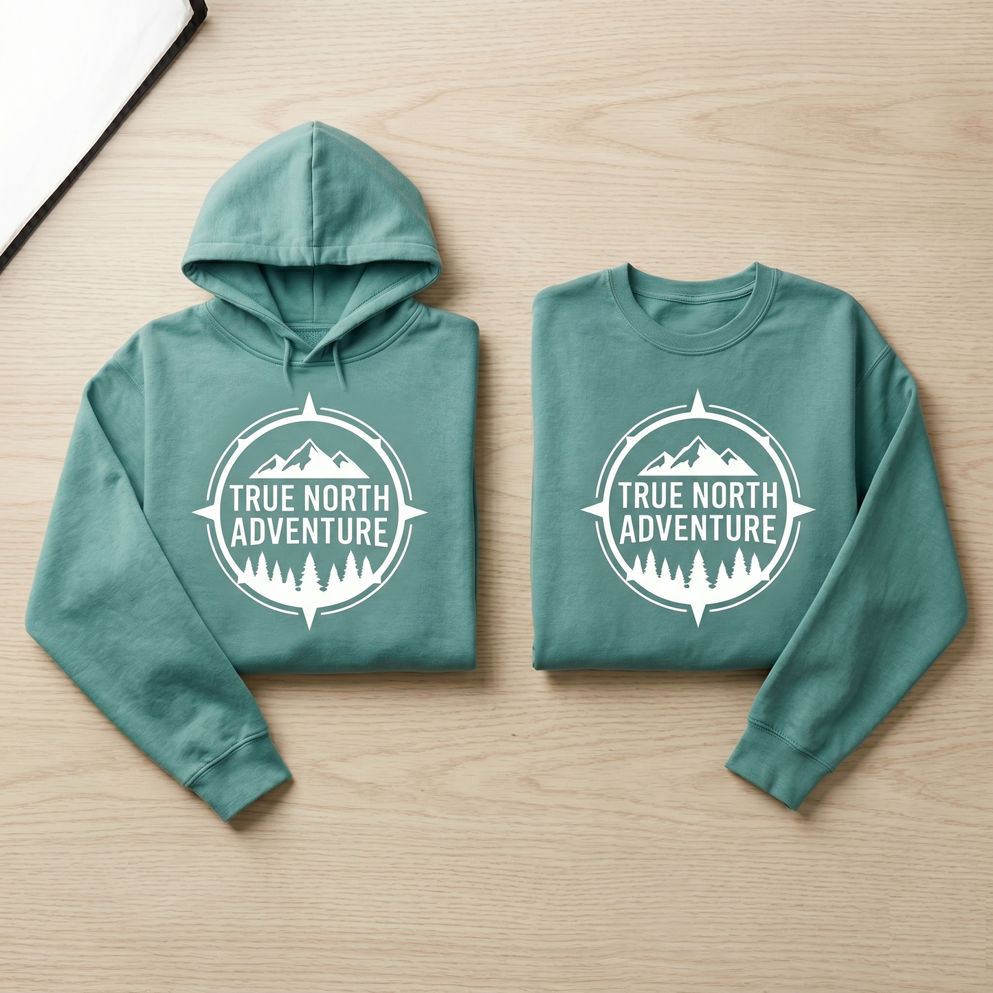 Custom True North Adventure Shirt, Personalized Hiking T-Shirt, Mountain Graphic Tee for Nature Lovers, Camping Apparel, Outdoorsy Gift