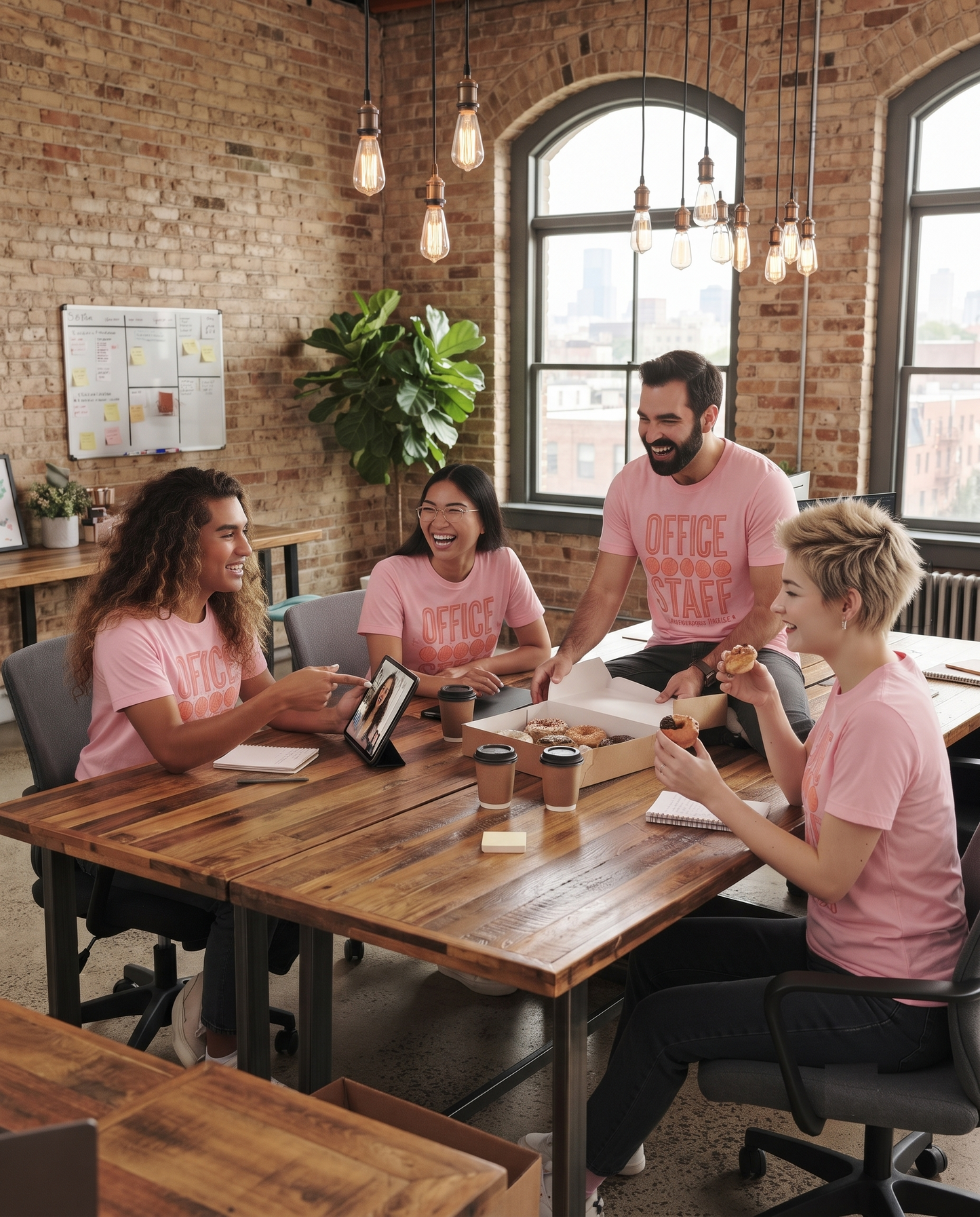 Office Staff Shirt | Groovy Smiley Face Hoodie | Vintage Work Sweatshirt | Personalized Coworker T-Shirt