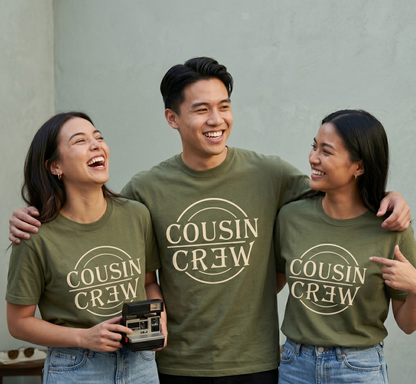Custom Cousin Crew Shirt, Minimalist Matching Family Hoodie, Personalized Family Vacation Sweatshirt, Collegiate Cousin Trip Outfits