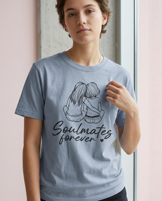 Custom Soulmate Friends T-Shirt, Hoodie, Sweatshirt, Minimalist Line Art Apparel