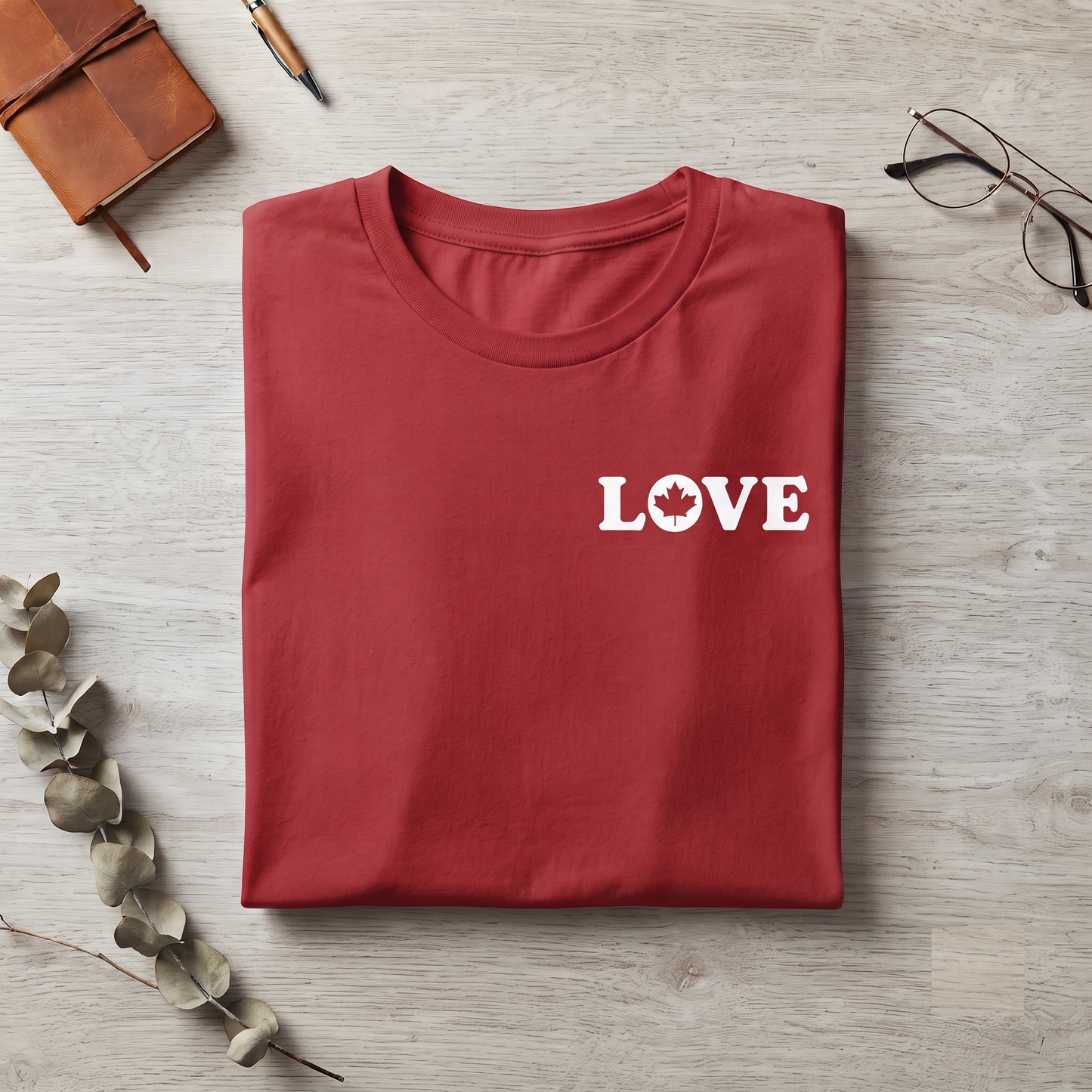 Custom Canada Love Shirt, Minimalist Maple Leaf Hoodie, Personalized Apparel