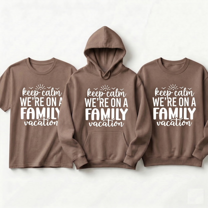 Funny Matching Family Trip Outfits, Personalized Vacation Hoodies, Custom Family Reunion Sweatshirts, Matching Group Travel Apparel
