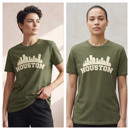 Houston Skyline Shirt, Houston Texas T-shirt, Custom Houston Sweatshirt, Houston Hoodie, Vintage City Skyline