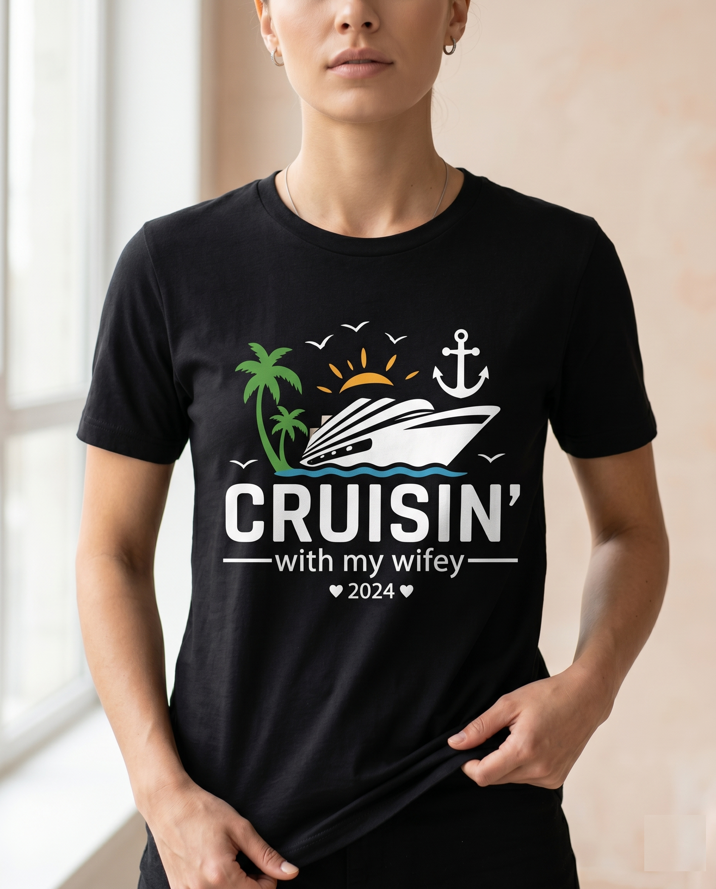 Matching Couples Cruise 2026 Hoodie | Personalized Anniversary Vacation Sweatshirt | Husband and Wife Nautical Gift