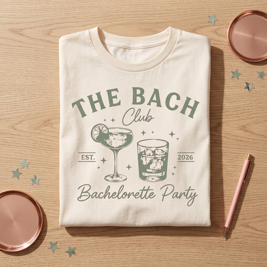 The Bach Club Bachelorette Party Shirt, Retro Cocktail Matching Bridesmaid Hoodie