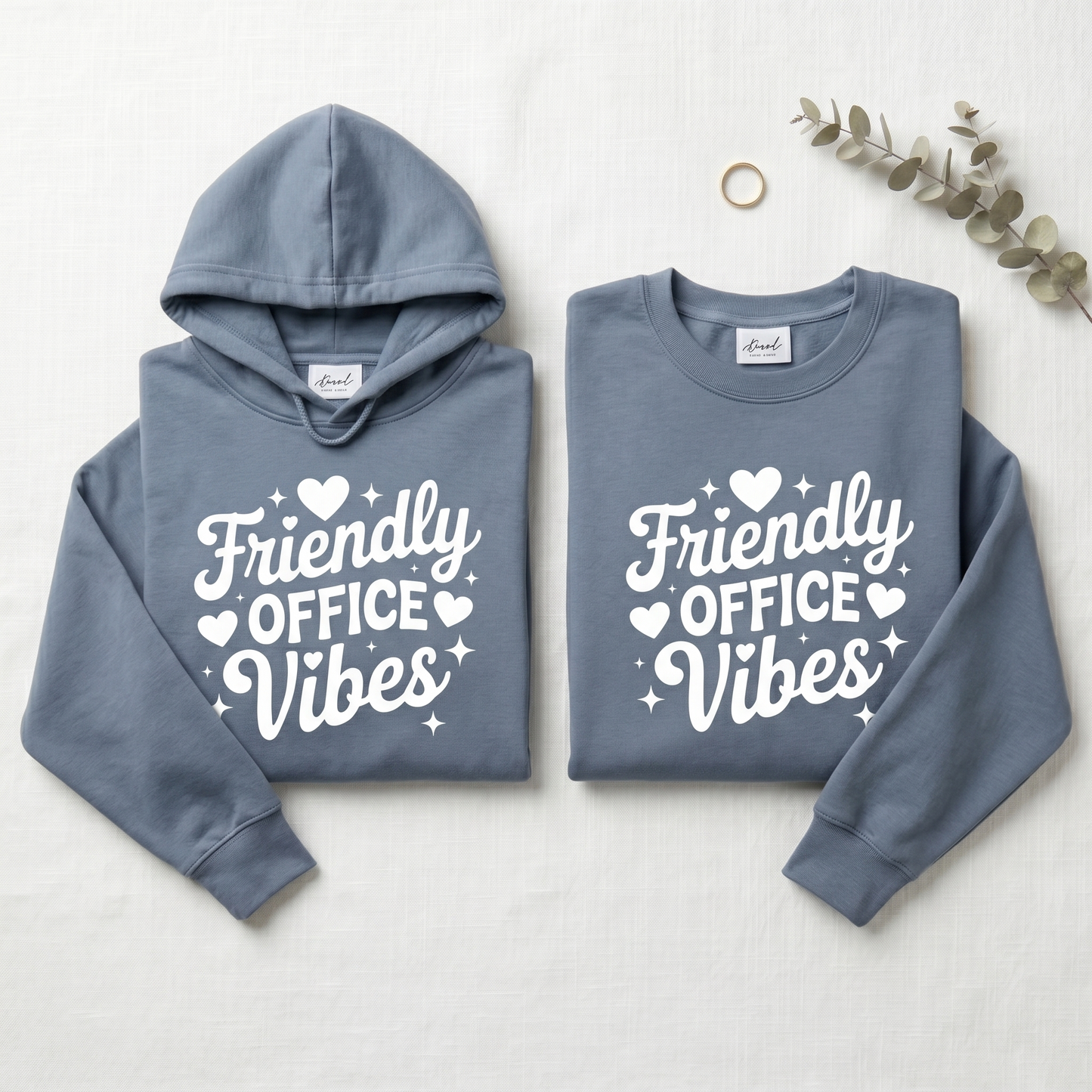 Friendly Office Vibes Shirt, Customizable Team Sweatshirt, Retro Script Apparel