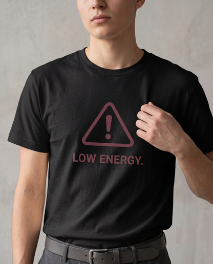 Low Energy Shirt, Funny Warning Sign T-shirt, Relatable Introvert Sweatshirt, Lazy Day Hoodie, Personalized Funny Tee