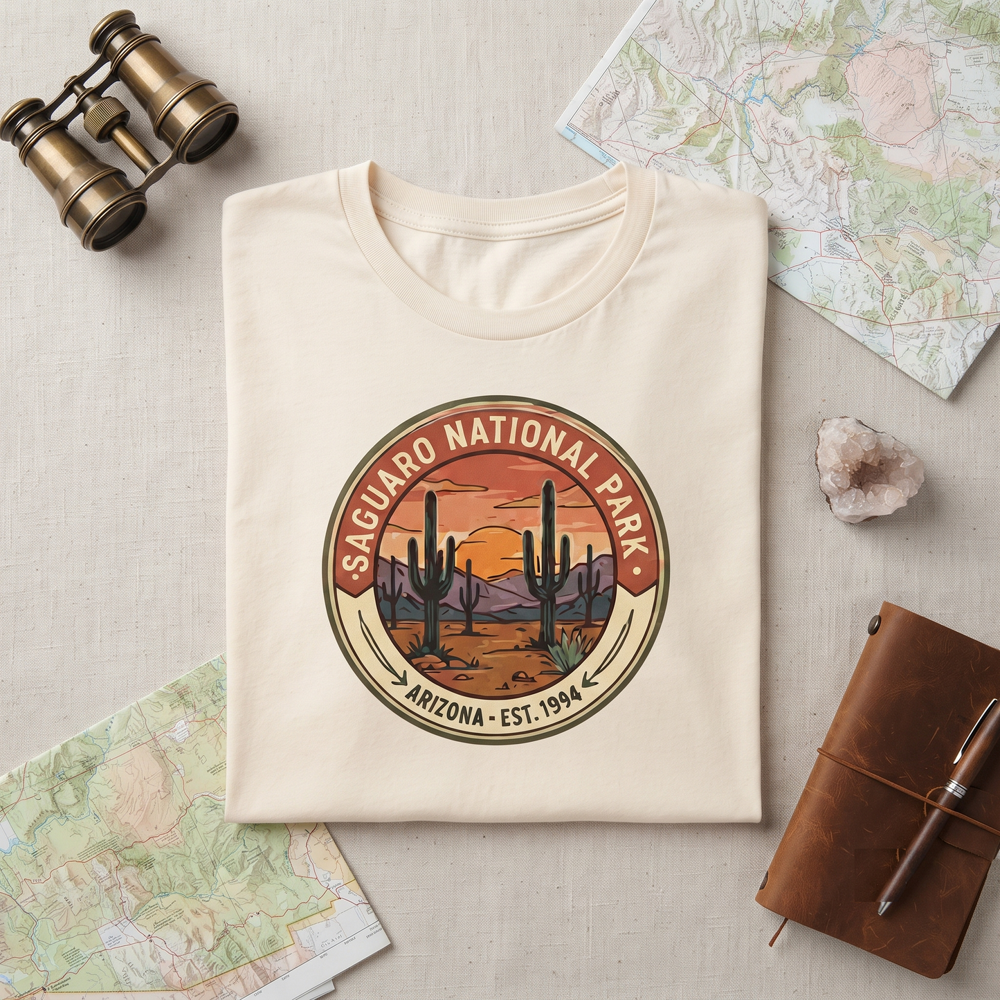 Custom Saguaro National Park Shirt Vintage Nature Sweatshirt Personalized Arizona Hoodie Retro Desert T-Shirt