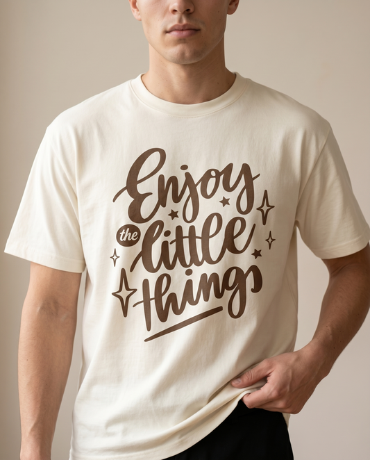Enjoy the Little Things Crewneck Sweatshirt, Positive Quote Apparel, Inspirational Family Trip Shirt