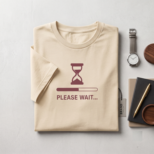 Please Wait Shirt, Funny Loading Progress Sweatshirt, Hourglass Minimalist Hoodie, Personalized Custom Text Tee, Funny Sarcastic Shirt