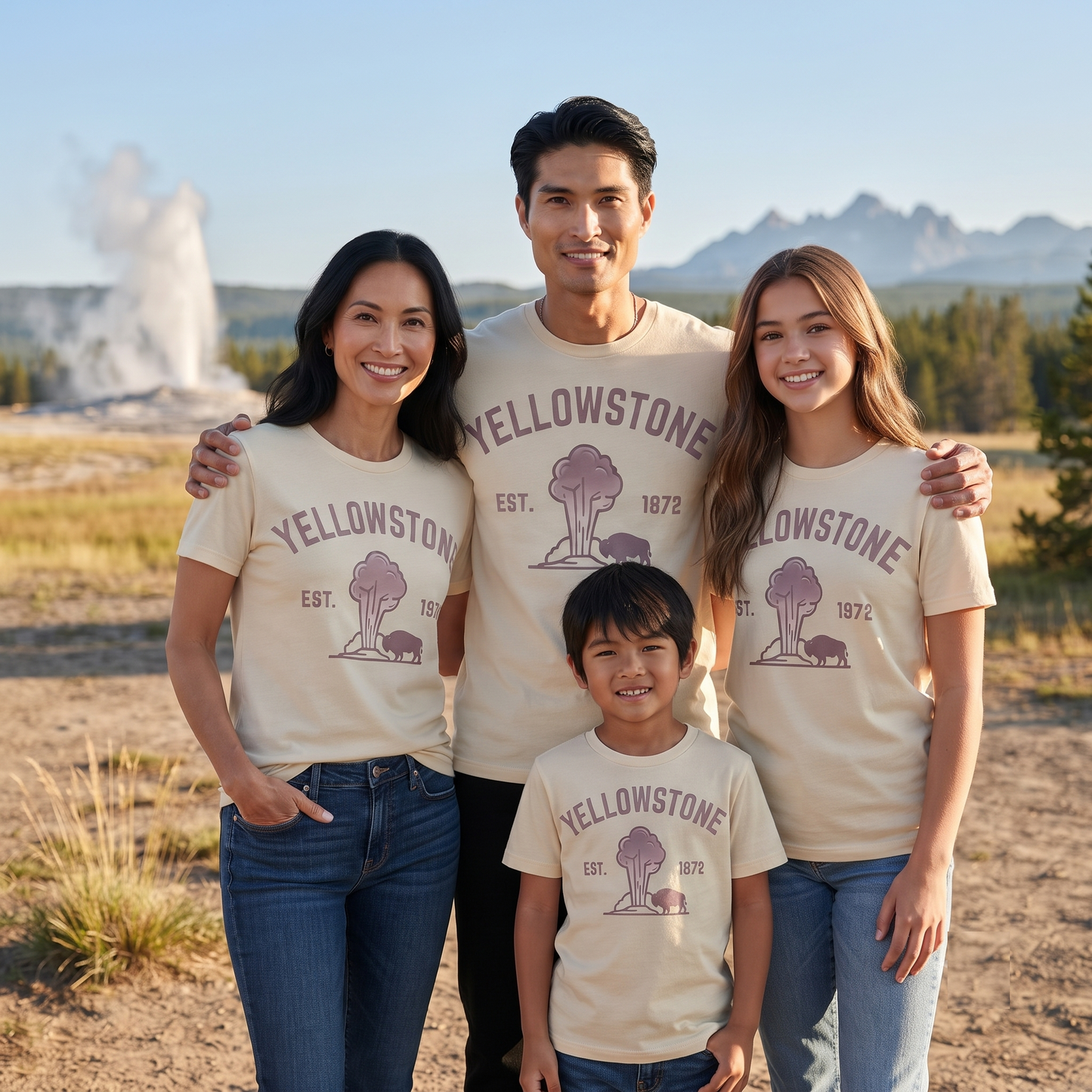 Custom Yellowstone Shirt, Vintage Yellowstone Sweatshirt, Retro Geyser Hoodie, Customized National Park Tshirt