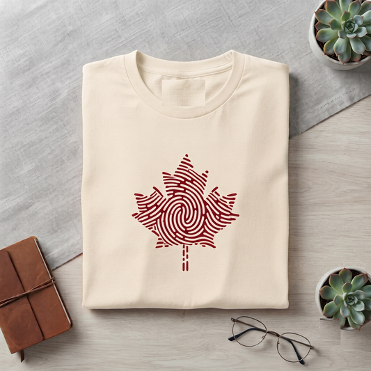 Custom Fingerprint Maple Leaf Shirt, Hoodie, Sweatshirt, Canadian Pride Apparel