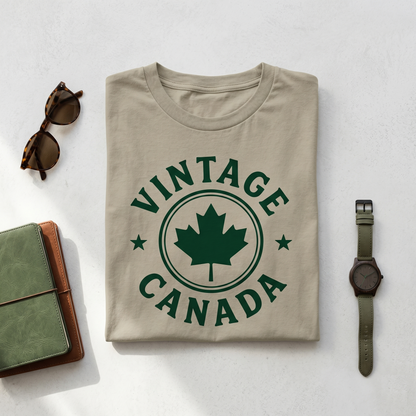 Custom Vintage Canada Shirt, Retro Collegiate Maple Leaf Tee, Personalized Canada Day T-Shirt, Varsity Style Canadian Pride Apparel