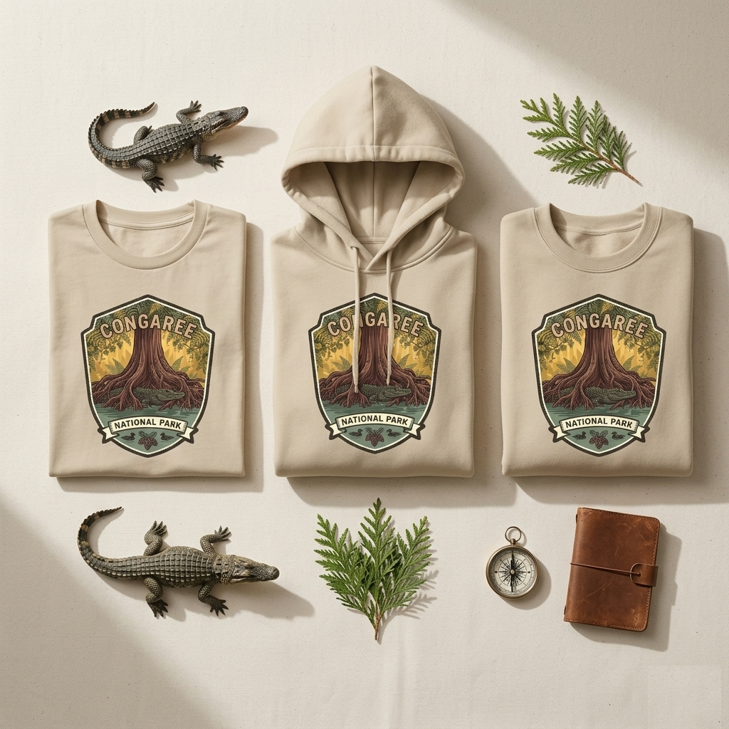 Congaree National Park Shirt, Vintage South Carolina Nature Hoodie, Custom Swamp Adventure Sweatshirt, Retro National Park Gift