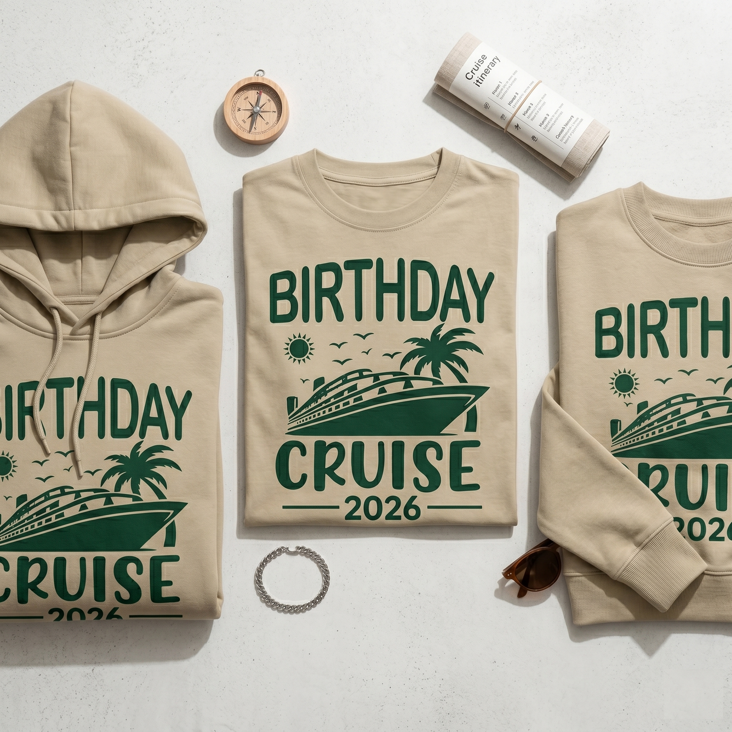 Custom Birthday Cruise 2026 Shirt, Personalized Family Cruise Hoodie, Matching Birthday Squad Sweatshirt, Ship Life Birthday Gift