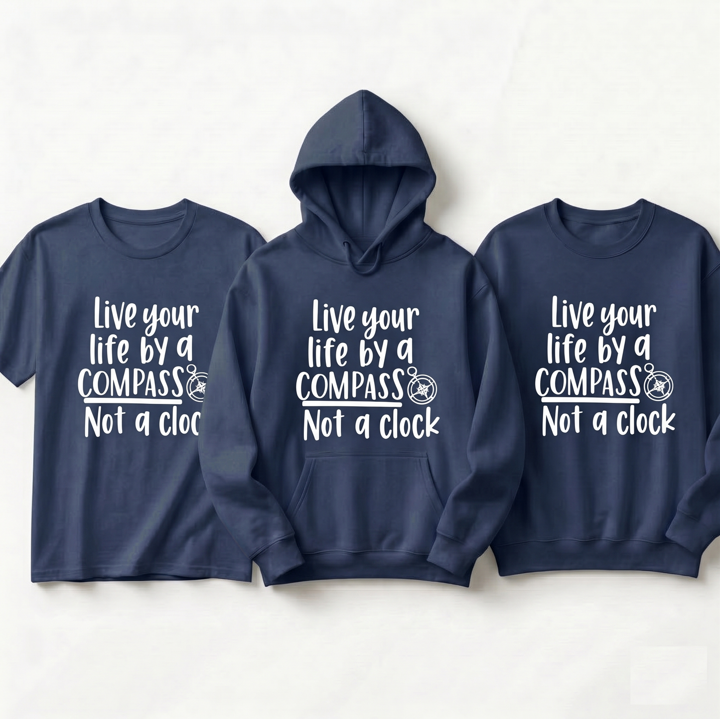 Compass Hoodie, Inspirational Adventure Sweatshirt, Custom Quote Apparel, Graduation Gift