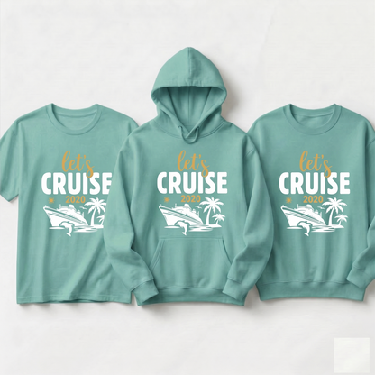 Custom Let's Cruise 2026 Shirt, Matching Family Cruise Hoodie, Personalized Group Vacation Sweatshirt, Ship Life Tee, Family Trip 2026 Gift