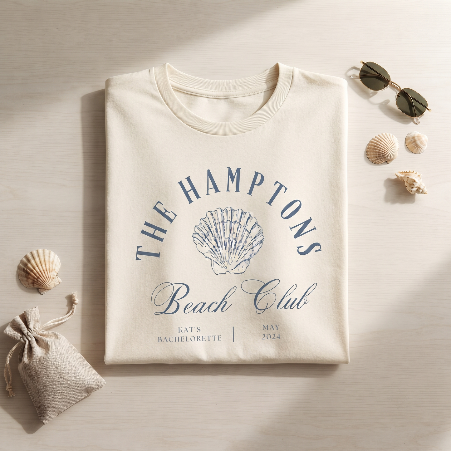 Custom Hamptons Beach Club Shirt, Custom Bachelorette Party Shirt, Beach Vacation Sweatshirt