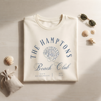 Custom Hamptons Beach Club Shirt, Custom Bachelorette Party Shirt, Beach Vacation Sweatshirt