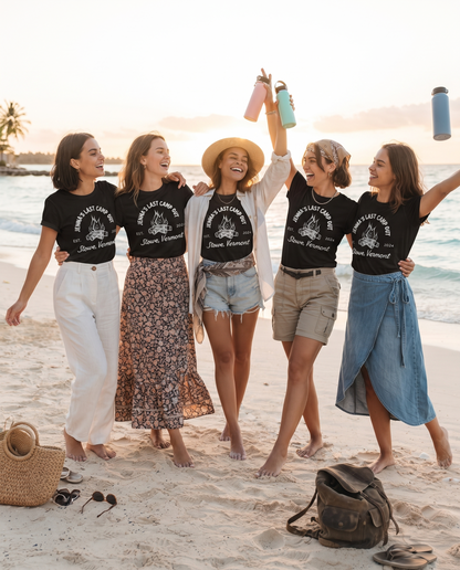 Custom Camp Bachelorette Shirt, Campfire Last Trail Sweatshirt, Outdoor Camping Girls Trip Hoodie