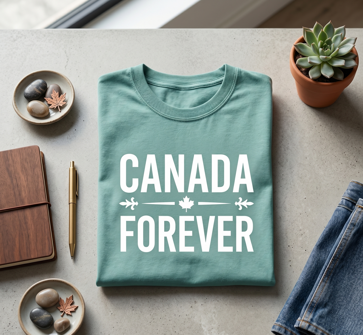 Custom Canada Forever T-Shirt | Personalized Canadian Pride Tee, Custom Name Canada Shirt, Retro Maple Leaf Fleur-de-lis Unisex Graphic Top