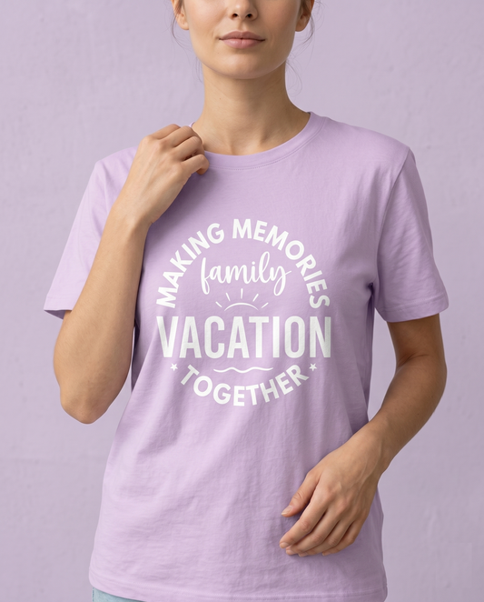 Custom Making Memories Together Family Vacation Shirts 2026, Matching Purple Family Trip Hoodie, Personalized Family Reunion Sweatshirt