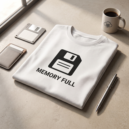Memory Full Shirt, Funny Floppy Disk T-shirt, Retro Tech Sweatshirt, Geeky Computer Hoodie, Personalized Funny Tee