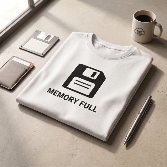Memory Full Shirt, Funny Floppy Disk T-shirt, Retro Tech Sweatshirt, Geeky Computer Hoodie, Personalized Funny Tee