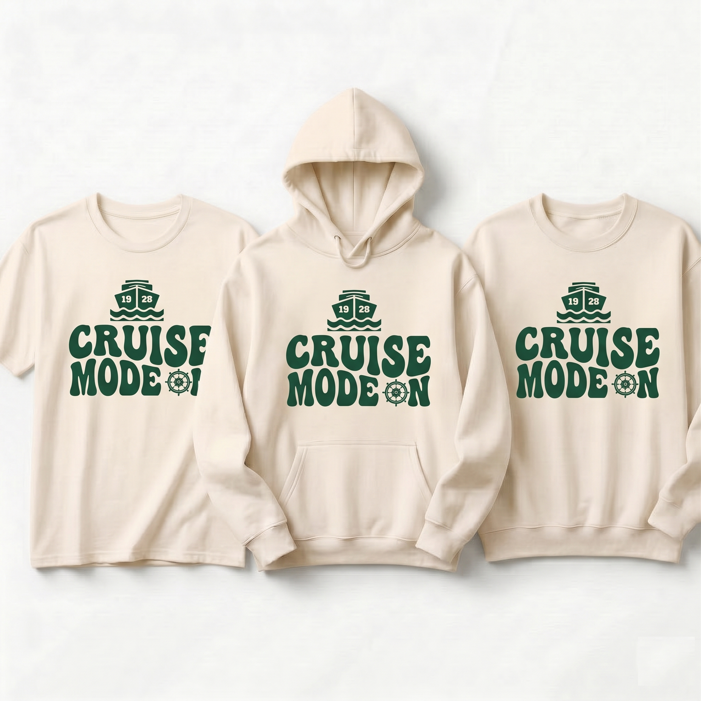 Custom Cruise Mode On Shirt, Matching Family Cruise Hoodie, Personalized Group Vacation Sweatshirt, Ship Life Tee, Nautical Trip Gift