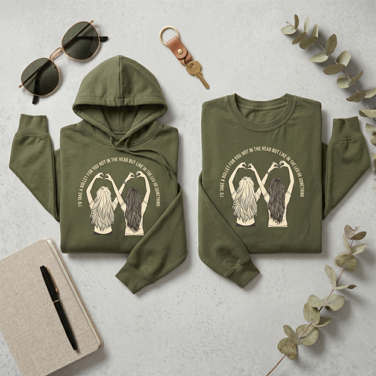 Custom Friend T-Shirt, Minimalist Line Art Bestie Apparel
