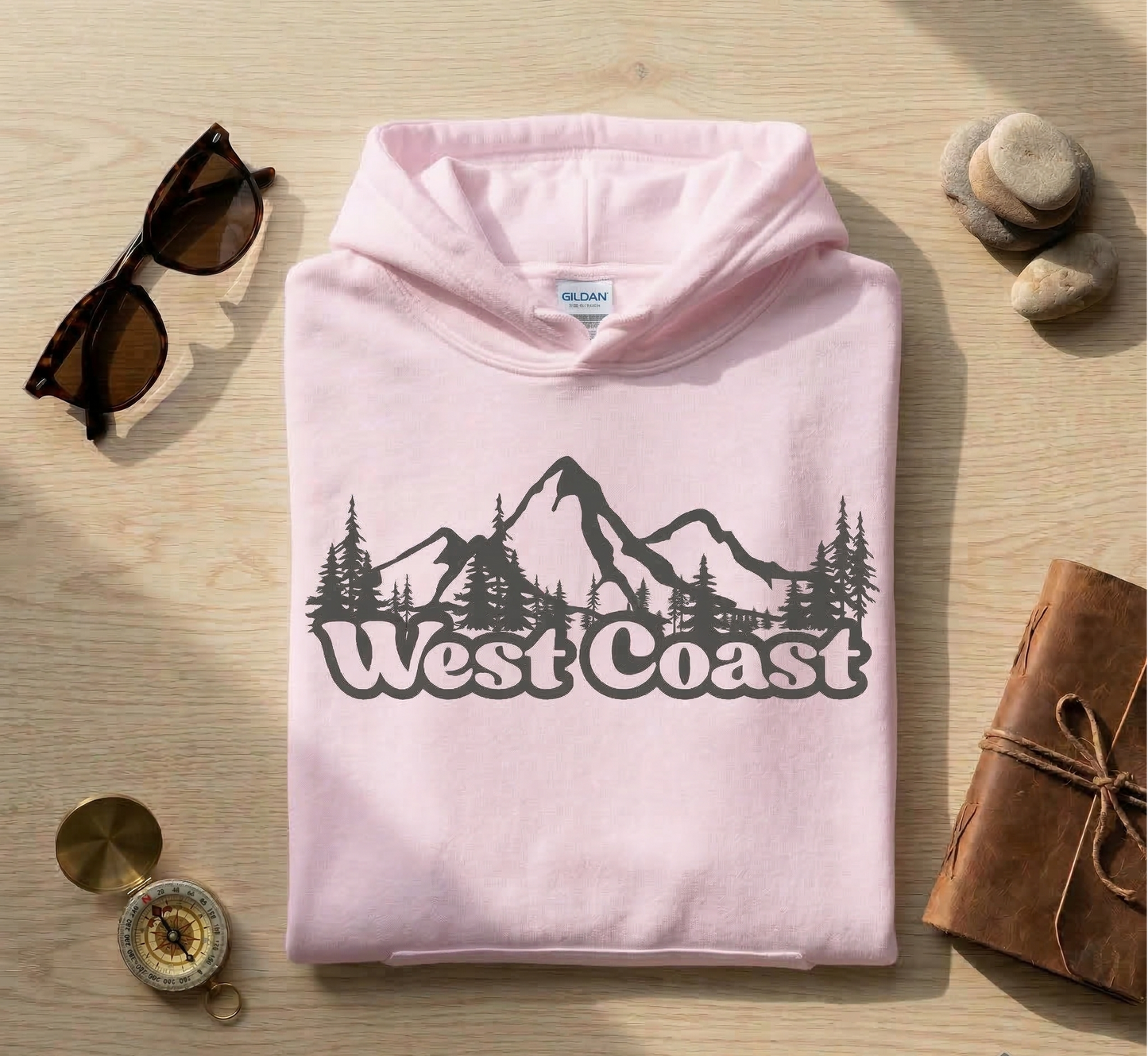 West Coast T-Shirt, Retro Mountain Graphic Tee, PNW Adventure Shirt, California Oregon Washington Travel Gift, Nature Lover Outdoorsy Tee
