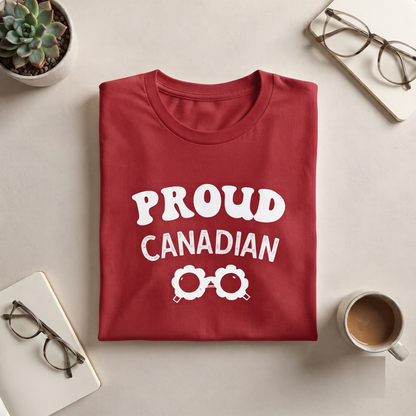 Proud Canadian Shirt, Custom Retro Canada Sweatshirt, Groovy Sunglasses Hoodie, Personalized Canada Day Tee