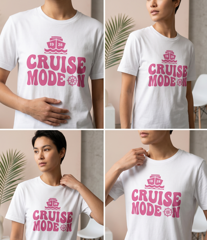 Custom Cruise Mode On Shirt, Matching Family Cruise Hoodie, Personalized Group Vacation Sweatshirt, Ship Life Tee, Nautical Trip Gift