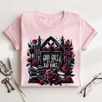 Good Girls Read Bad Books Shirt, Dark Romance Gothic Hoodie, BookTok Tee
