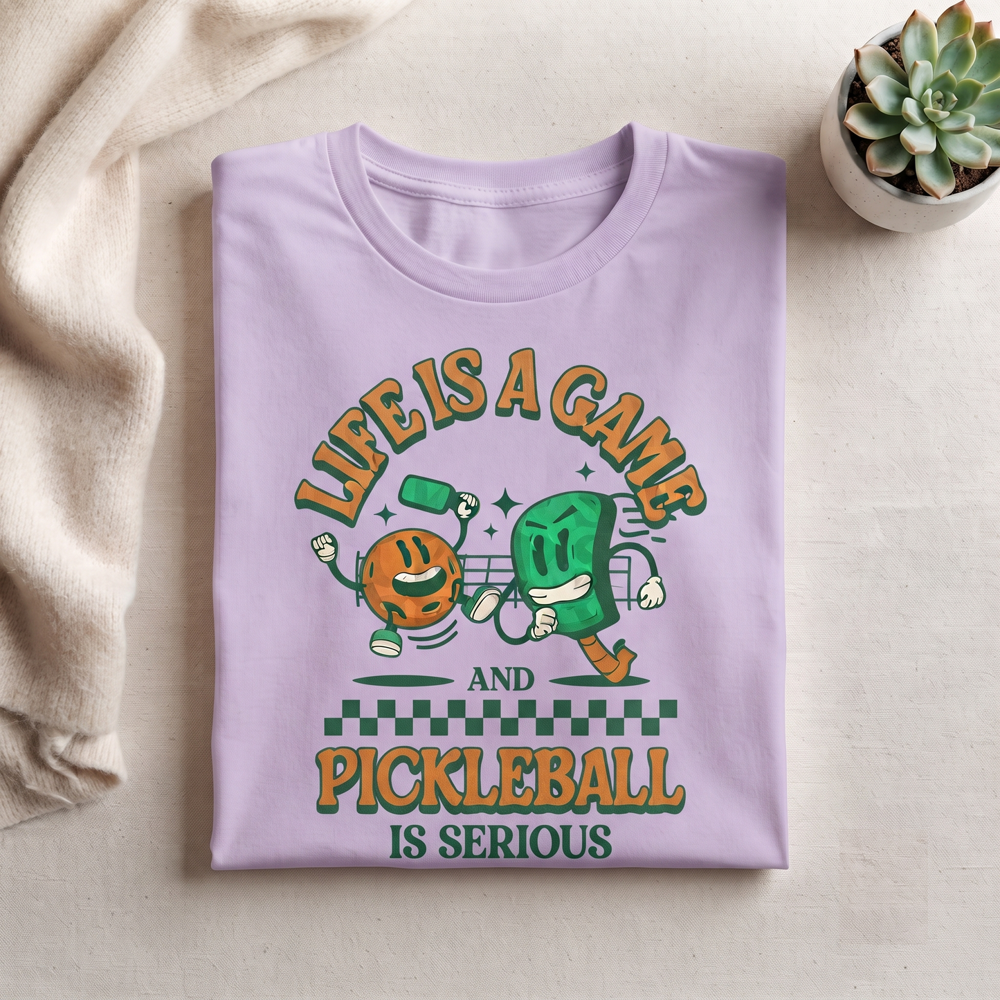 Retro Pickleball Shirt, Life Is A Game Apparel, Custom Player Gift