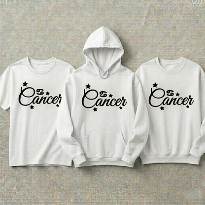 Custom Cancer Zodiac Hoodie and Sweatshirt, Birthday Shirt, Celestial Cancer Gift, Astrology Moon Sign Apparel, Minimalist Zodiac Hoodie