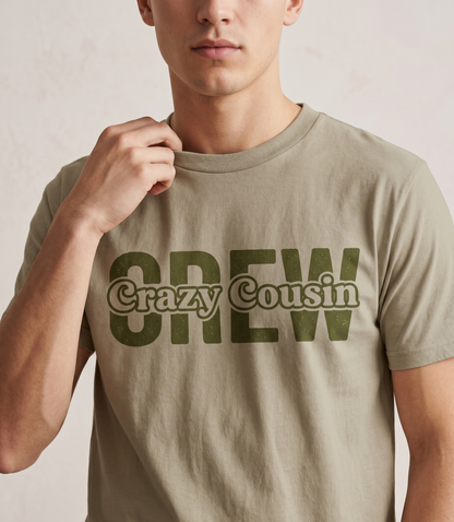 Custom Crazy Cousin Crew Shirt, Retro Matching Family Reunion Hoodie, Personalized Cousin Gift, Family Vacation Sweatshirt, Groovy Crewneck