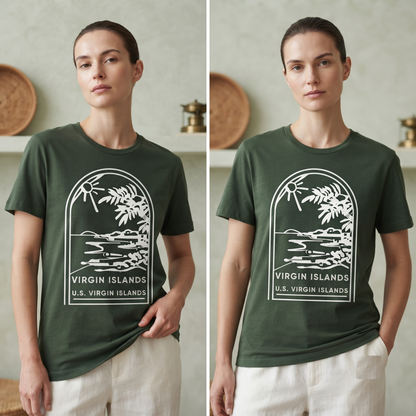 Custom Virgin Islands Beach Oasis Shirt, Vintage Travel Souvenir Hoodie
