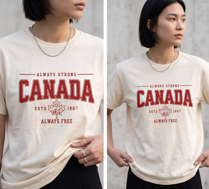 Customizable Varsity Canada T-Shirt, Hoodie, Sweatshirt, Vintage Souvenir Apparel