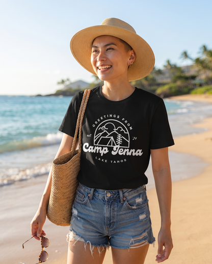 Custom Greetings From Camping Shirt, Custom Lake Tahoe Sweatshirt, Retro Camp Bachelorette Hoodie