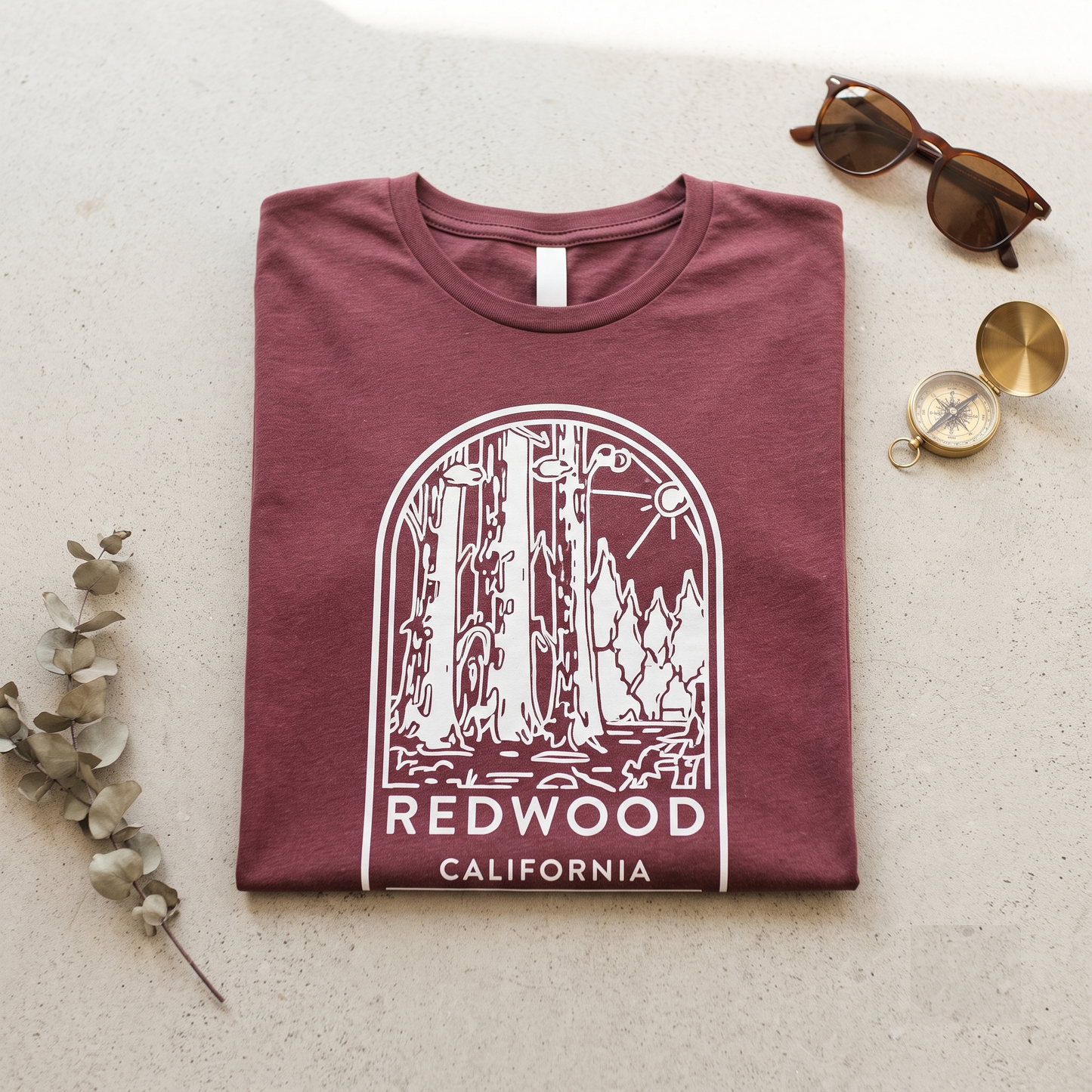 Custom Redwood Shirt, Vintage National Park Sweatshirt, California Hoodie, Personalized Forest Souvenir T-shir