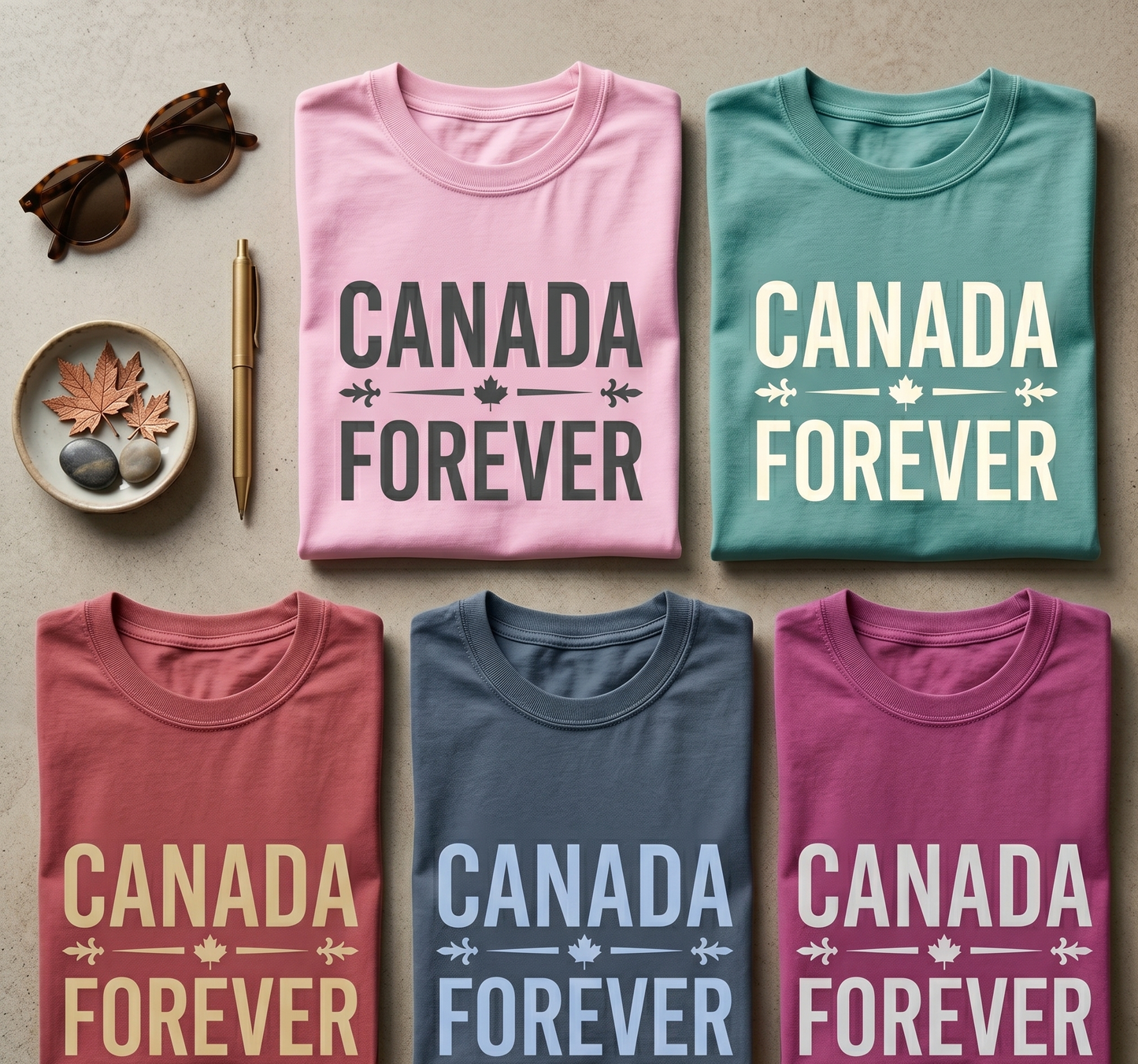 Custom Canada Forever T-Shirt | Personalized Canadian Pride Tee, Custom Name Canada Shirt, Retro Maple Leaf Fleur-de-lis Unisex Graphic Top